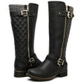thumbnail image 1 of GLOBALWIN Women's Grey Quilted Knee-High Fall Winter Fashion Riding Boots 8M, 1 of 8