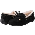thumbnail image 1 of GLOBALWIN Women's Moccasins Shoes Winter Indoor Outdoor Faux Fur Lined Slippers Black 8M, 1 of 7