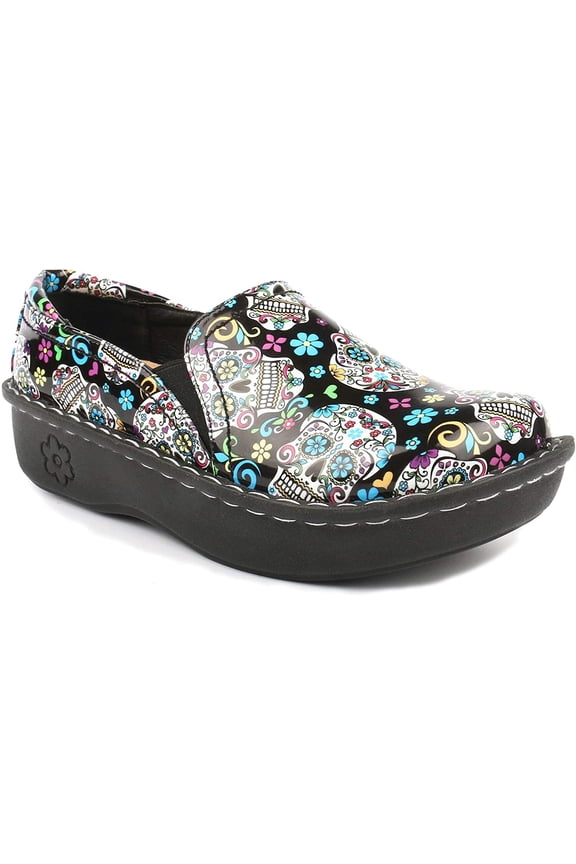 JENNY BLACK SUGAR SKULLS WOMEN'S SHOES/CLOGS 9.5 M