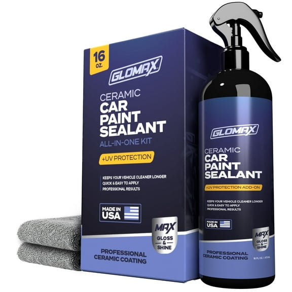 GLOMAX Ceramic Coating For Cars, 16 fl oz Ceramic Spray Coating, Includes 2 Micro Fiber Cloths