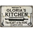 thumbnail image 1 of GLORIA'S Kitchen Farmhouse Sign 12 x 18 Matte Finish Metal 112180033059, 1 of 1