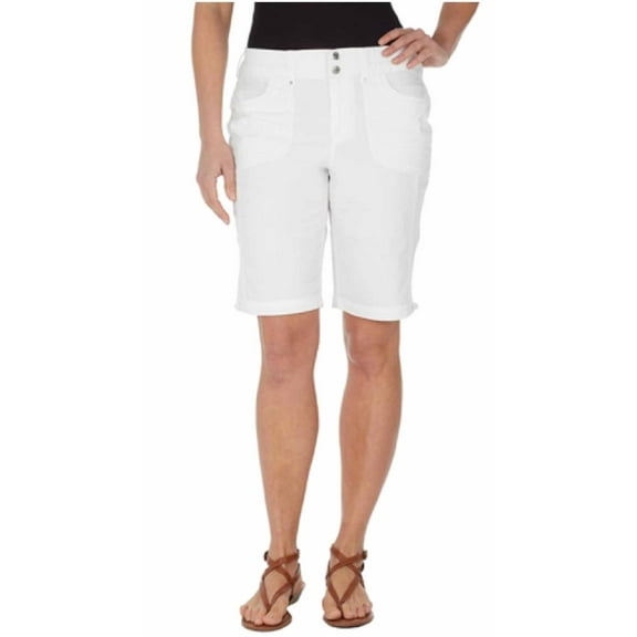 GLORIA VANDERBILT Womens "Beverly" Bermuda Short (Prism White, 18)