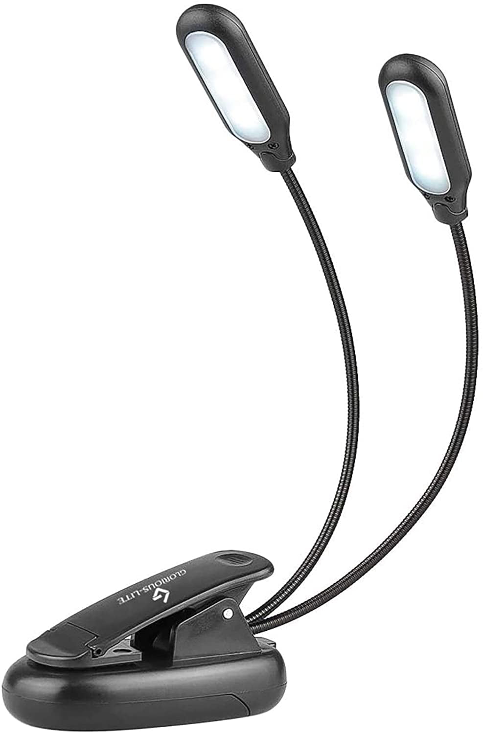 GLORIOUSLITE 10 LED USB & Battery Powered Book Light with Flexible