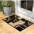thumbnail image 1 of GLORY RUGS Area Rug 2x3 Door Mat Brown Geometric Soft Floor Carpet with Premium Fluffy Texture for Indoor Living Dining Room and Bedroom Area, 1 of 7