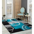 thumbnail image 1 of GLORY RUGS Area Rug Modern 2x7 Turquoise Soft Hand Carved Contemporary Floor Carpet with Premium Fluffy Texture for Indoor Living Dining Room and Bedroom Area, 1 of 5