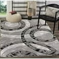 thumbnail image 1 of GLORY RUGS Area Rug Modern 5x7 Grey Black Circles Geometry Soft Hand Carved Contemporary Floor Carpet Fluffy Texture for Indoor Living Dining Room and Bedroom Area, 1 of 5