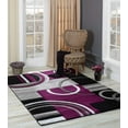thumbnail image 1 of GLORY RUGS Area Rug Modern 5x7 Purple Soft Hand Carved Contemporary Floor Carpet with Premium Fluffy Texture for Indoor Living Dining Room and Bedroom Area, 1 of 6