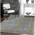 thumbnail image 1 of GLORY RUGS Area Rugs Marble 4x5 Grey Gold Carpet Modern Abstract Rug Living Room Dining Bedroom Rug, 1 of 5