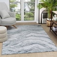 thumbnail image 1 of GLORY RUGS Modern Abstract Area Rug 8x10 Grey Navy Faded Soft for Living Room Bedroom Home and Office, 1 of 5