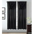 thumbnail image 1 of GLORY RUGS Window Panel with Attached Valance Curtain Bedroom Living Room Dining 42"X84" Black, 1 of 1