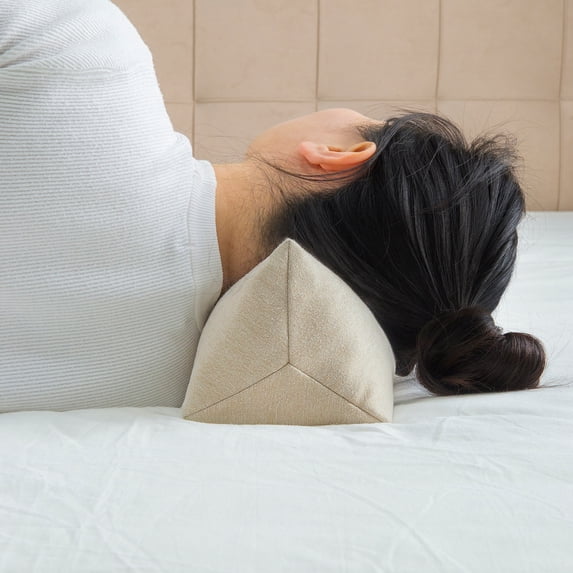 GLORY SEASON Buckwheat Neck Support Adjustable Pillow,Neck Pain Relief Round Pillows for Lunch Break 6x15in