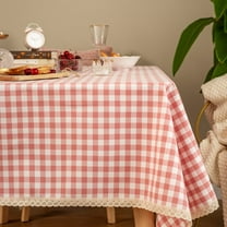 GLORY SEASON Heavy Duty Tablecloth with Rectangle/Oblong Plaid Table Top for Farmhouse Kitchen Dining Decor 52x70in