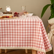 GLORY SEASON Heavy Duty Tablecloth with Rectangle/Oblong Plaid Table Top for Farmhouse Kitchen Dining Decor 55x84in