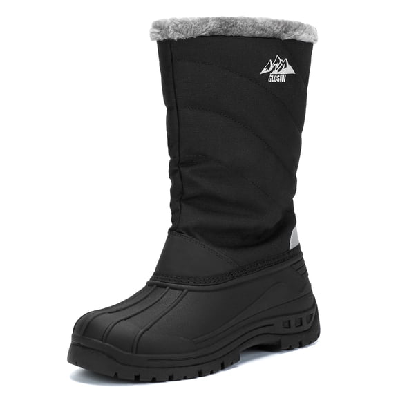 GLOSIW Men's Winter Waterproof Insulated Shell Warm Inner Comfortable Outdoor Snow Boots