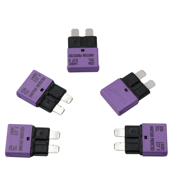 GLOSO E37 3A Low Profile ATC/ATO Circuit Breaker, Auto Reset (T1), (3A - 5 Pack)