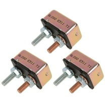 GLOSO E511 Stud Bolt Type Circuit Breaker, Auto Reset (T1), No Bracket, Metal, (30 Amp - 3 pack)