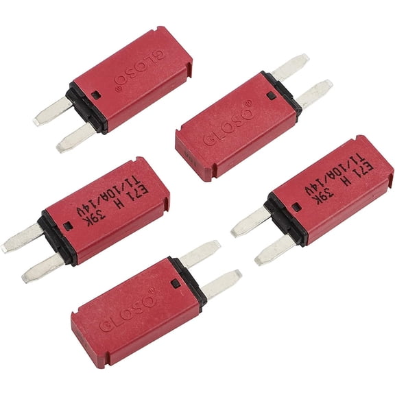 GLOSO E71 Mini ATM 10Amp Circuit Breakers Auto Reset (T1) - 5 Pack (10A)