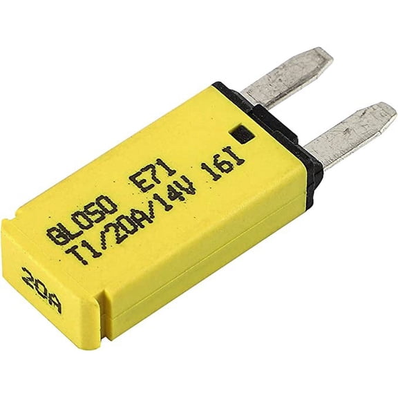 GLOSO E71 Mini ATM 20Amp Circuit Breakers Auto Reset (T1) - 1 Pack (20A)