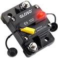 thumbnail image 1 of GLOSO E99L Hi-Amp Thermal Circuit Breaker w/ LED indicator, Surface Mount, Manual Reset (T3), 1/4" Diagonal Studs, 100 Amps, 1 of 12