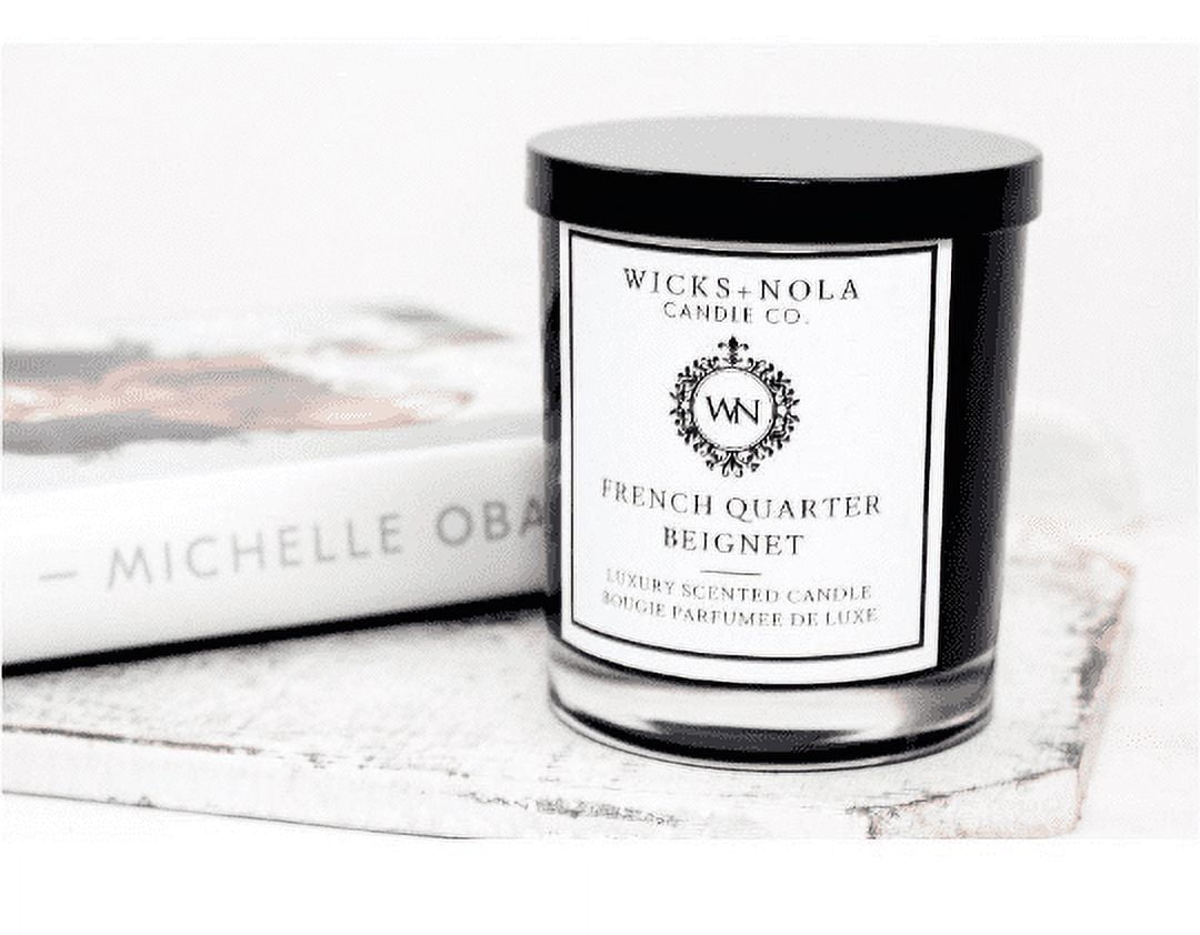 GLOSS BLACK WICKS NOLA 12OZ. GLASS REPURPOSE JAR COCONUT SOY WAX CANDLE, PLANT BASED, VEGAN FRIENDLY|HOME DECOR, RELAXATION, AROMATHERAPY