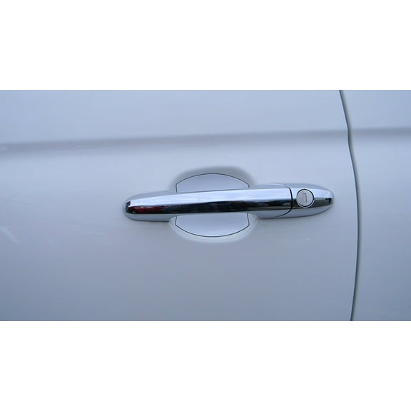 GLOSS WHITE AUTO ACCESSORY CAR DOOR HANDLE PAINT SCRATCH COVER GUARD FIT ALL 2PK
