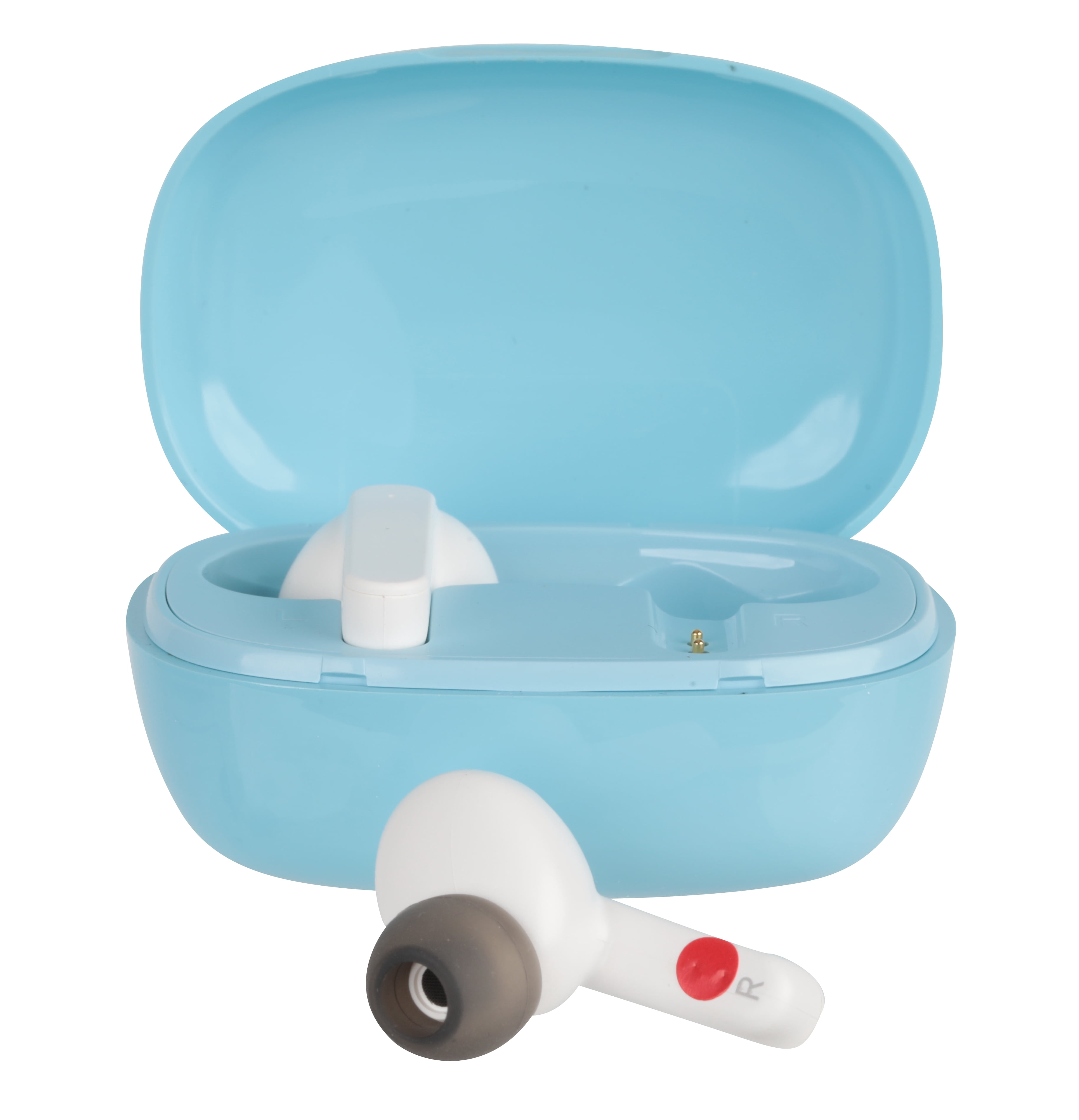 Wireless Bluetooth Earbuds with Charging Case, Glossy Blue, 20 Hours Playtime