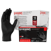 GLOVEWORKS Black Nitrile Gloves for Auto, Detailing, Mechanics, XXL, 1000 Count