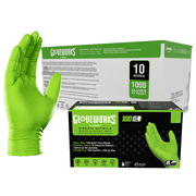 GLOVEWORKS Heavy Duty Green Gloves for Mechanics, Auto, Nitrile, XXL, 1000 Count