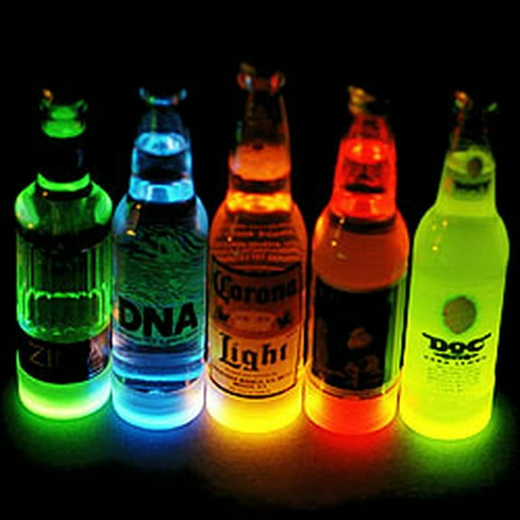 GLOW BOTTLE COLLARS 6 pieces (assorted mix)