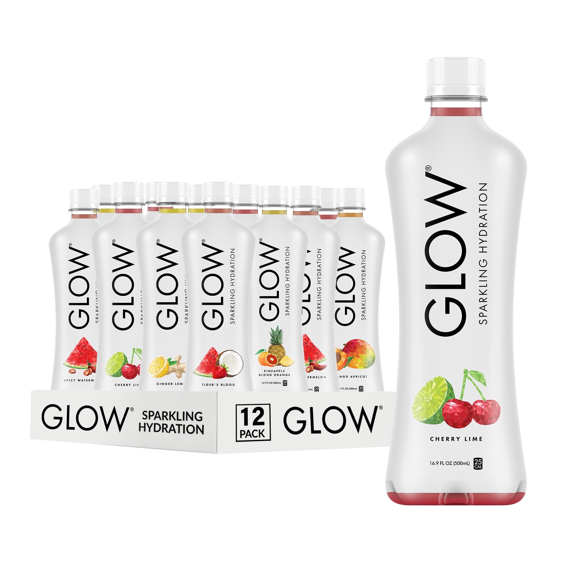GLOW® Sparkling Hydration - Variety Pack - 16.9oz PET - 12 Pack