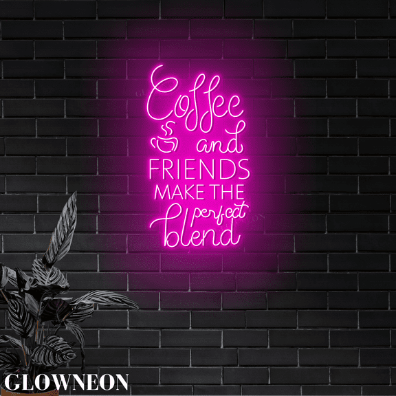 GLOWNEON Coffee Neon Sign, Coffee Shop Wall LED Light, Coffee Bar and Home Coffee Corner Decor