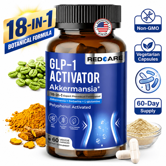 GLP-1 Vitamin Support Botanical Supplement, 18 Ingredient Vegetarian Capsules, Inulin Fiber Blend, Garcinia Cambogia, Green Coffee Extract, Chromium, 60 Day Supply