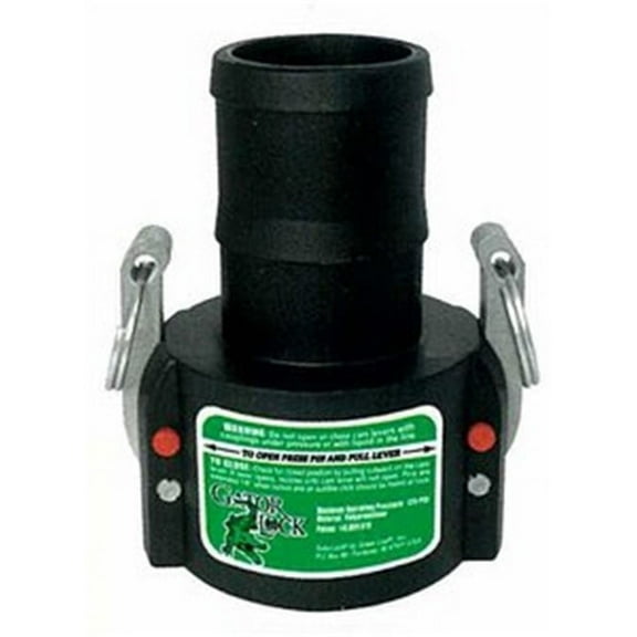 GLP300C Green Leaf Gatorlock 3" Female Coupler x 3" Hose Barb