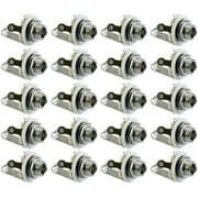 GLS Audio 1/4 Jacks Female TS Mono Panel Mount Jack - 20 PACK