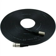 GLS Audio 50ft Mic Cable Patch Cords - XLR Male to XLR Female Black Microphone Cables - 50 Balanced Mike Snake Cord - Single