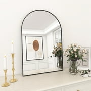 GLSLAND Bathroom Mirror Wall Mirror 36" x 24" Arched Vanity Mirror for Bedroom, Black