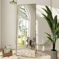thumbnail image 1 of GLSLAND Full Length Mirror 63"x20" Large Body Floor Mirrors Standing Hanging or Leaning,Gold, 1 of 7
