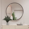 thumbnail image 1 of GLSLAND Wall mirror Bathroom Mirror 30" Round Wall Mounted High-class Mirror for Vanity, Black, 1 of 11