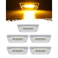 GLSOWEE 12V DC LED MMF7 Chrome Boat Trailer License Plate Light