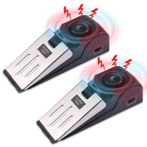 GLUAAE 2PCS Upgraded Wedge Door Stop Alarm with 120 dB - Great Gift for Traveling Residential Home Apartment Door Stopper Security Tools