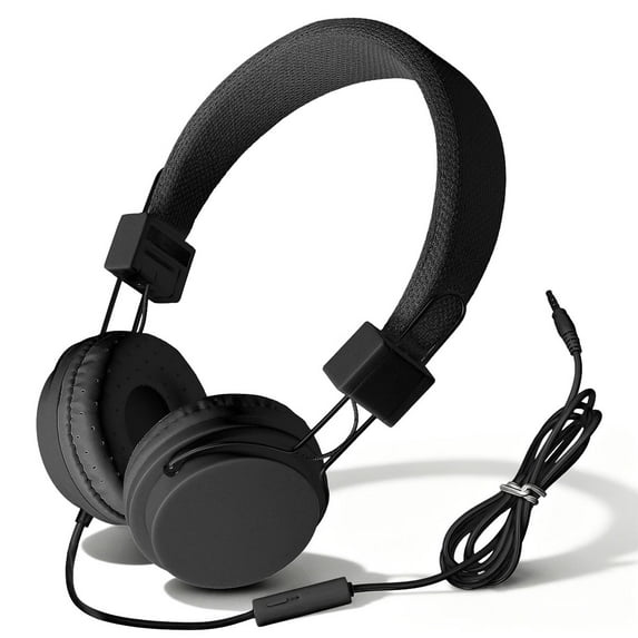 GLUAAE Child Casual Listening Foldability Portability Over-Ear Headphones, Black