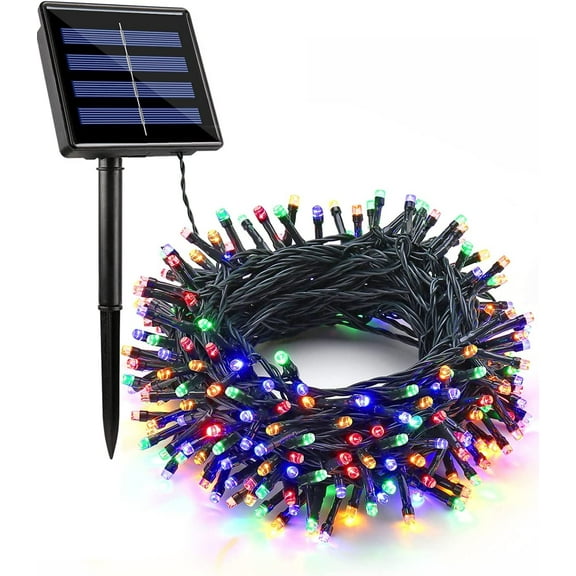 GLUAAE Christmas Solar String Lights,39ft 100 LED Outdoor Waterproof Fairy Solar String Lights for Outdoor/Indoor Garden,Patio,Backyard,Party,ect. (Multi-color)-1Pack
