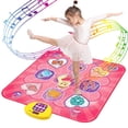 thumbnail image 1 of GLUAAE Electronic Dance Mat with LED Lights for Kids, Ages 3-10, Pink, 1 of 8