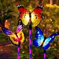 thumbnail image 1 of GLUAAE Garden Solar Lights Outdoor,Multi-Color Changing Solar Powered LED Garden Lights,Fiber Optic Butterfly Decorative Lights,Outdoor Decor,Yard Art,Garden Decorations, 1 of 8