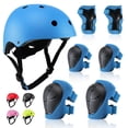 thumbnail image 1 of GLUAAE Kids Protective Gear Set, Sport Protective Gear Set Boy Girl Adjustable Child Cycling Helmet with Knee Pads Elbow Pads Wrist Guards Youth Skateboard Helmet for 3~8yrs Boys Girls, 1 of 9