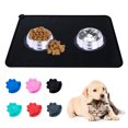 thumbnail image 1 of GLUAAE Reopet Large Silicone Dog Cat Bowl Mat Non-Stick Food Pad Water Cushion FDA Approved Waterproof-BLACK, 1 of 8
