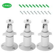 GLUAAE Security Camera Wall Mount3 Pack, Adjustable Indoor/Outdoor Mount for Arlo, Arlo Pro, CCTV Camera and Other Compatible Models White