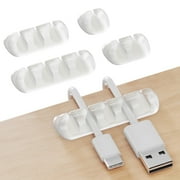 GLUIT Cable Organizer with Strong Adhesive PVC Transparent 5 Count