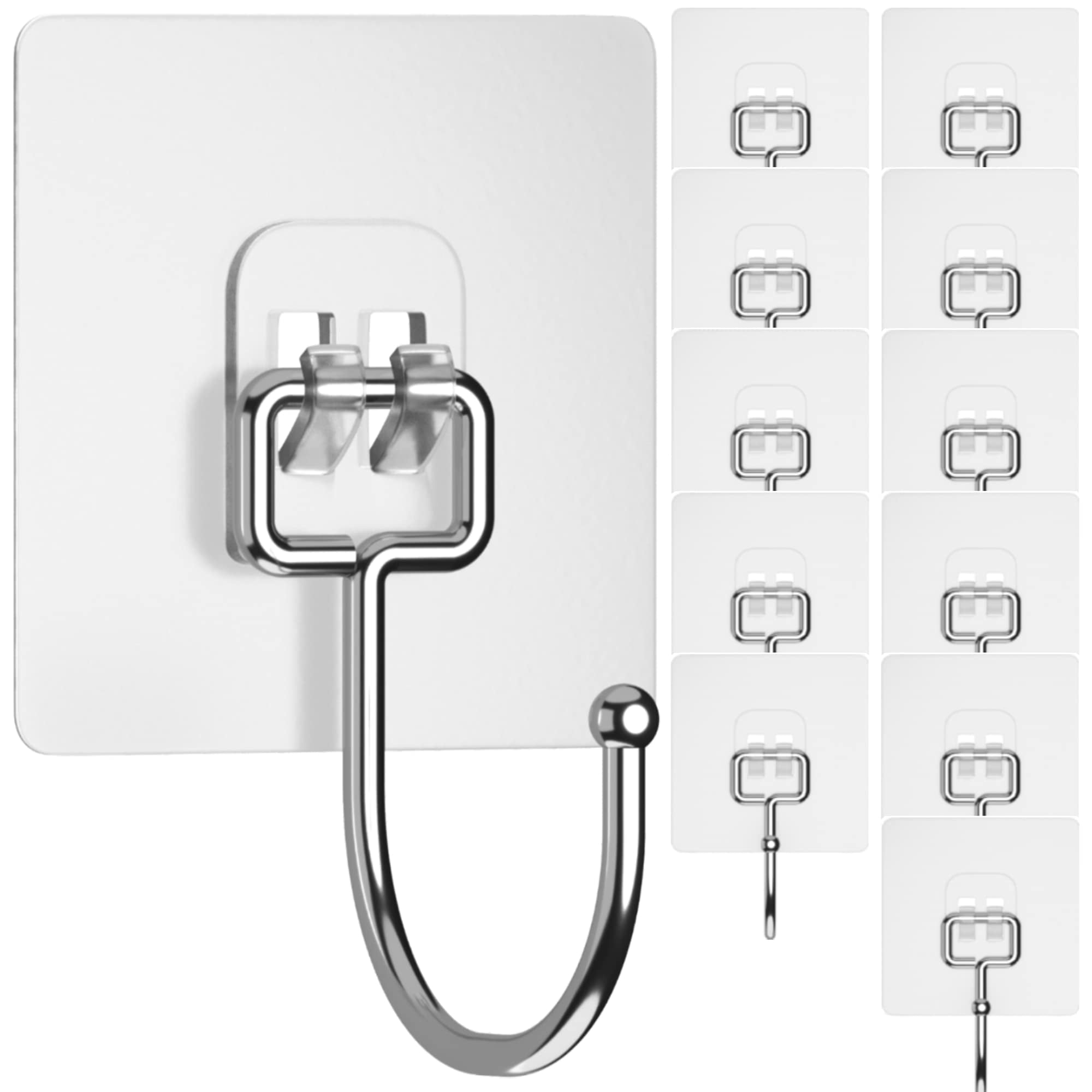 GLUIT Large Adhesive Hooks for Hanging Heavy Duty 22 lbs - Hooks for ...