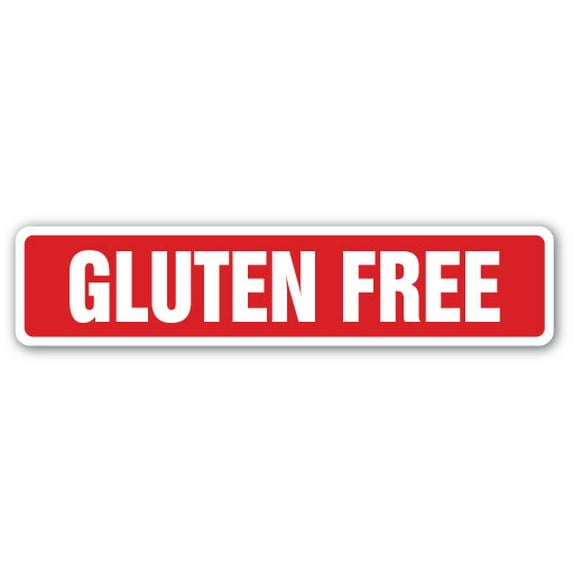 GLUTEN FREE Street Sign corn potatoes rice tapioca diet | Indoor/Outdoor | 30" Wide